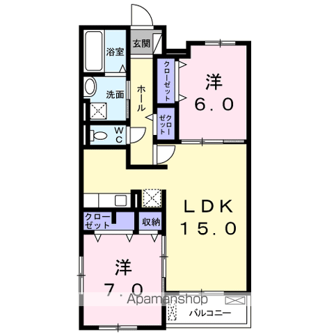 近鉄京都線 近鉄宮津駅 徒歩6分 3階建 築5年の間取り写真