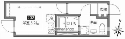 ブリーズＴａｇａｒａ[1R/17m2]の間取図
