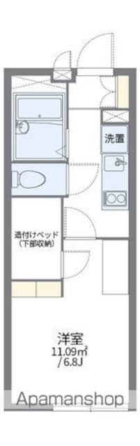 レオパレスプリマベーラ荻窪[1K/19.87m2]の間取図