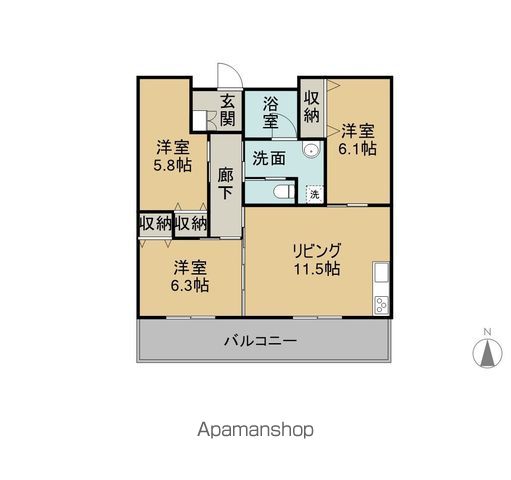 西焼津メゾン小石川の間取り写真