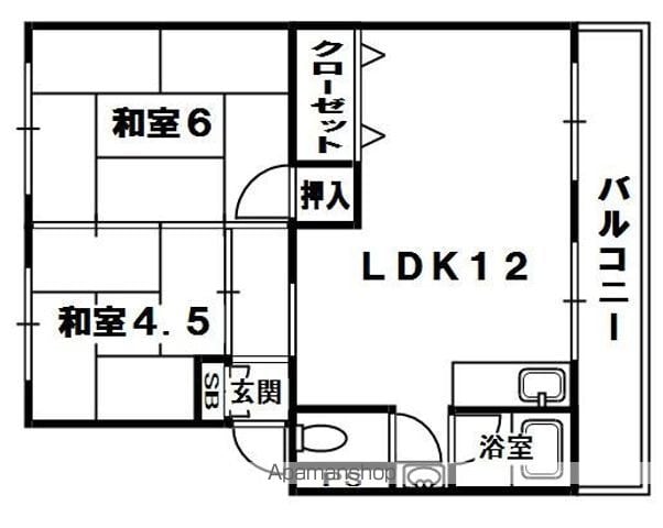 御殿山コーポ A棟の間取り写真
