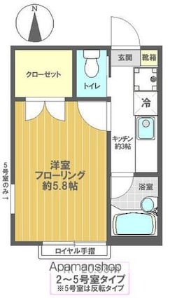 ブラーマ南[1K/20.08m2]の間取図