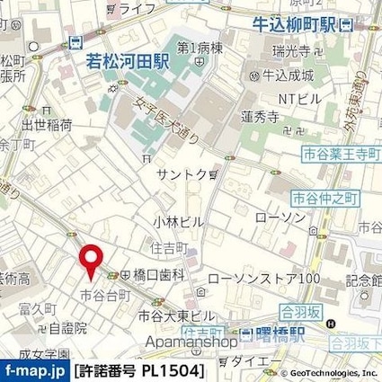 東京都新宿区市谷台町[1LDK/38.07m2]の周辺