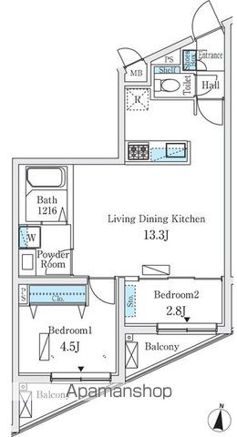 【オープンブルーム用賀の間取り】