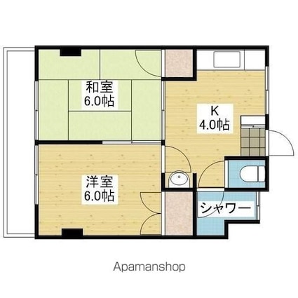 メイプルハウス御幸[2K/32m2]の間取図