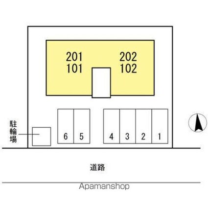 ウィルモア　さくら野[2LDK/53.8m2]の配置図