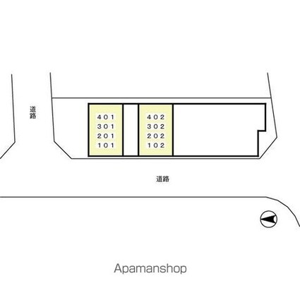 アーバンライフ[1K/24.6m2]の配置図