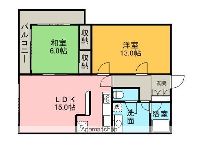 【福岡市南区高宮のマンションの間取り】