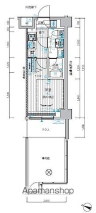 メインステージ立川Ⅳ[1K/20.66m2]の間取図