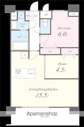 ＣＯＮＳＴＥＬＬＡＴＩＯＮ[1SLDK/57.32m2]の間取図