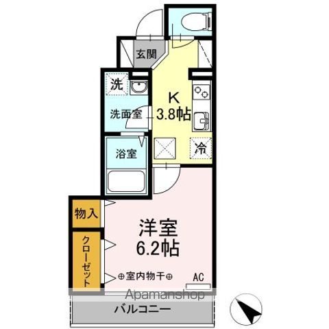 横浜市南区永田東のアパートの間取り