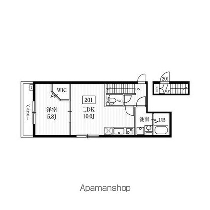 ミハス中野富士見町[1LDK/39.95m2]の間取図