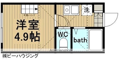 パークノート東寺尾中台[1K/15.12m2]の間取図