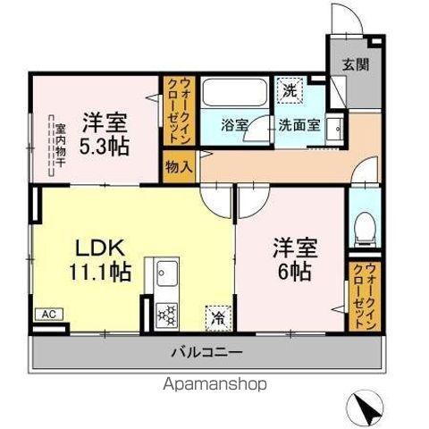 D PAINA 鴨居IIの間取り写真