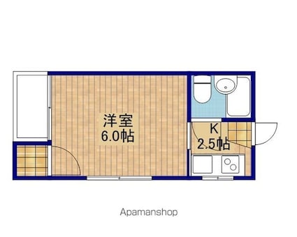 第３もんじビル[1K/20m2]の間取図