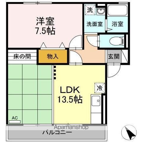 【青梅市新町のアパートの間取り】