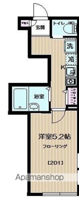 フェリーチェ経堂[1K/18.83m2]の間取図