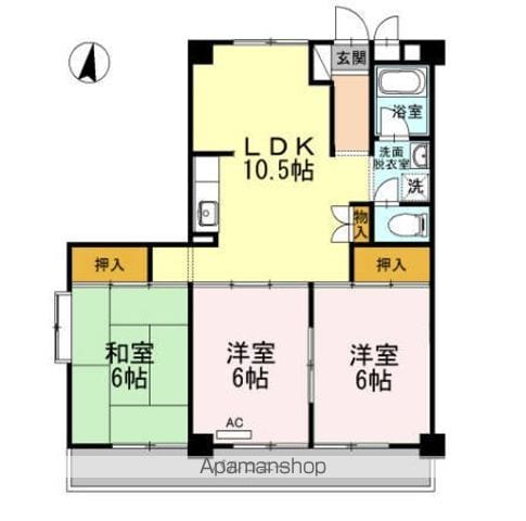 長瀬第二マンションの間取り写真