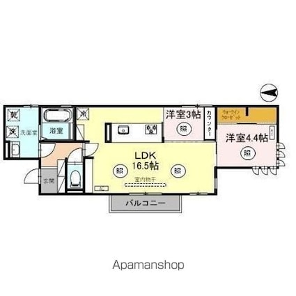 和歌山県和歌山市神前[2LDK/57.64m2]の間取図