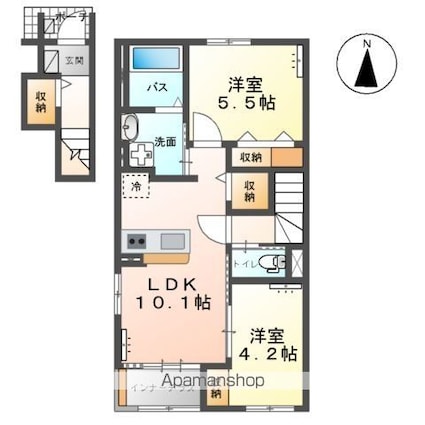 ｓａｋｕｒａ[2LDK/55.66m2]の間取図