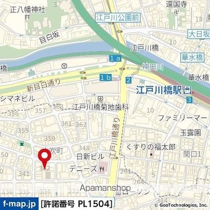 東京都新宿区山吹町[1K/21.85m2]の周辺