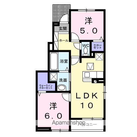 【サクラ　アパートメントの間取り】