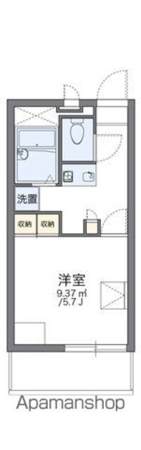 レオパレス村山[1K/20.28m2]の間取図