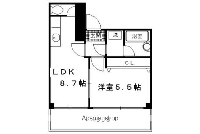 下京区西新屋敷太夫町マンションの間取り写真