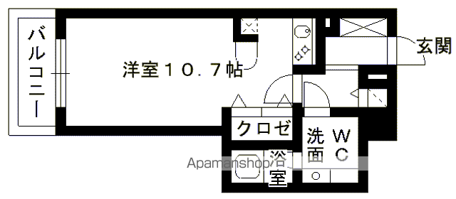 【福岡市東区箱崎のマンションの間取り】