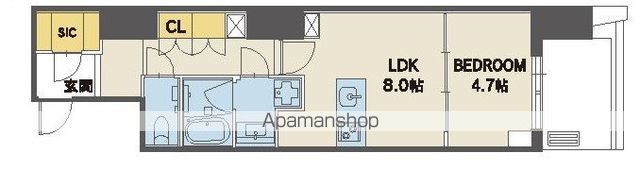 シーズンフラッツ上杉の間取り