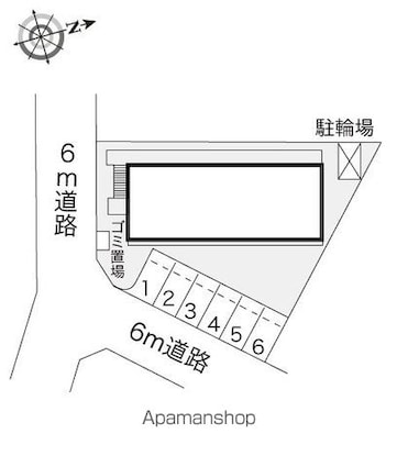 レオパレス豊公園[1K/23.18m2]の配置図