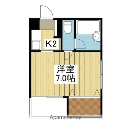 メゾンドムーア[1K/17.92m2]の間取図