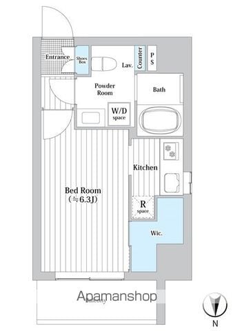 川崎市中原区新丸子町のマンションの間取り