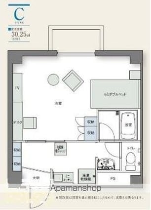 アルファコンフォート高松[1K/30.25m2]の間取図