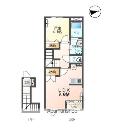 Ｌ　Ｉ　Ｎ　Ｋ（リンク）[1LDK/42.82m2]の間取図