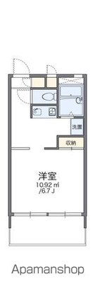 レオパレスエスポワールⅡ[1K/23.18m2]の間取図
