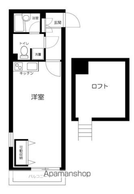 クレーンガーデン[1R/24.61m2]の間取図