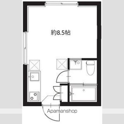 東京都中野区若宮１丁目[1R/17.64m2]の間取図