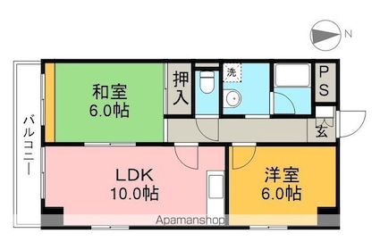 グランリーオ[2LDK/49.68m2]の間取図