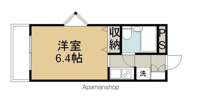 メゾン・ド・メール[1R/18.85m2]の間取図