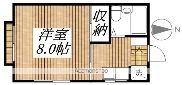 グリーンヒル国分寺[1K/22.68m2]の間取図