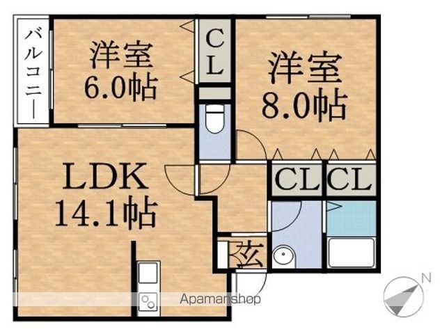 シルキー篠路の間取り写真