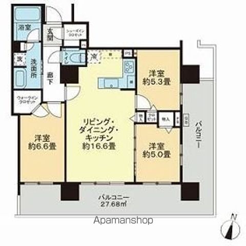 ファインシティ札幌ザ・タワー大通公園の間取り写真
