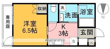 ジャンヌ喜与町[1K/24.49m2]の間取図