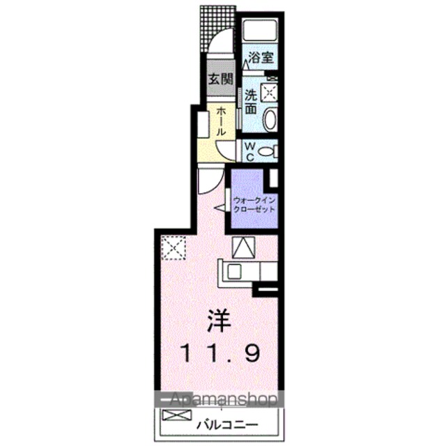 コートジュネスＢ[1R/32.94m2]の間取図