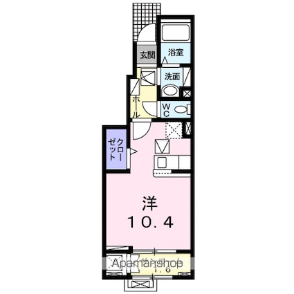 ルミエール・ＫーⅥ[1R/32.43m2]の間取図