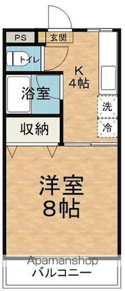 マンション中野[1K/25.52m2]の間取図