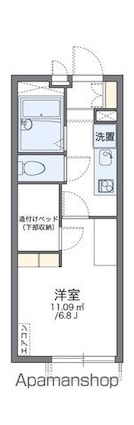 レオパレスアンソレイユ[1K/19.87m2]の間取図