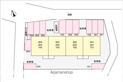 ニューエルディム小田[2LDK/56.1m2]の配置図