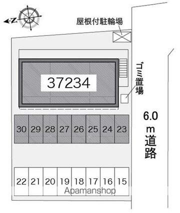 レオパレスリファインド[1K/22.35m2]の配置図
